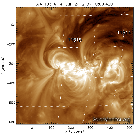 Another strong M-class solar flare again – M5.3 from Region 1515 + M2.3