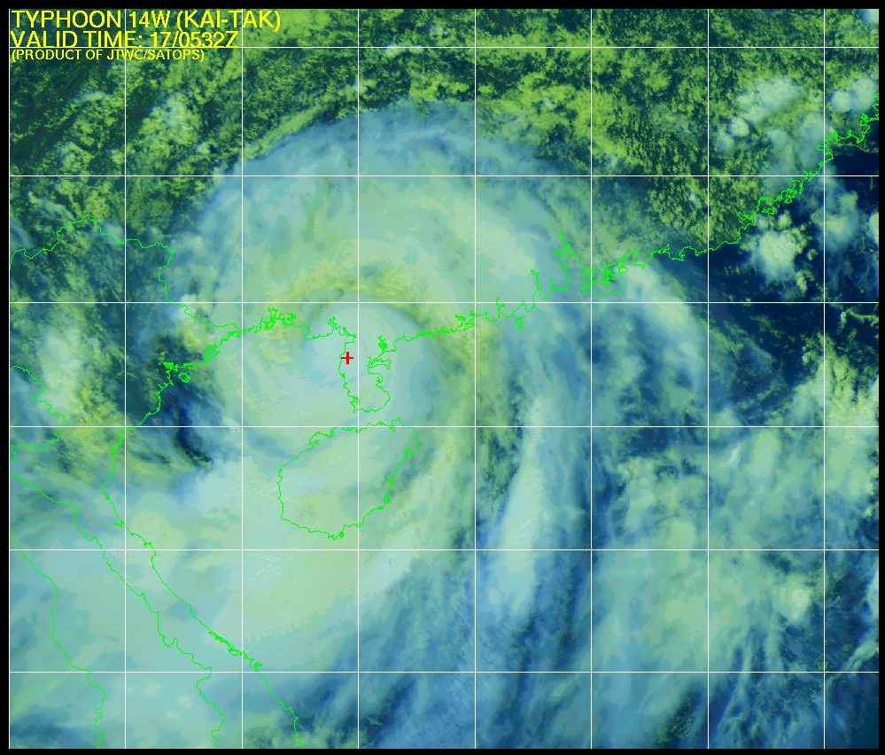 Typhoon Kai-Tak made landfall at Laizhou peninsula, China