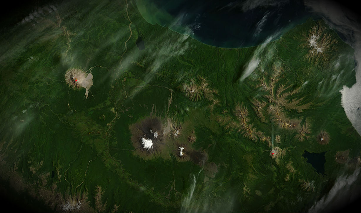 Activity at Kizimen and Shiveluch volcanoes on Kamchatka peninsula, eastern Russia