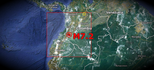 Deep subduction M 7.2 earthquake hit Colombia