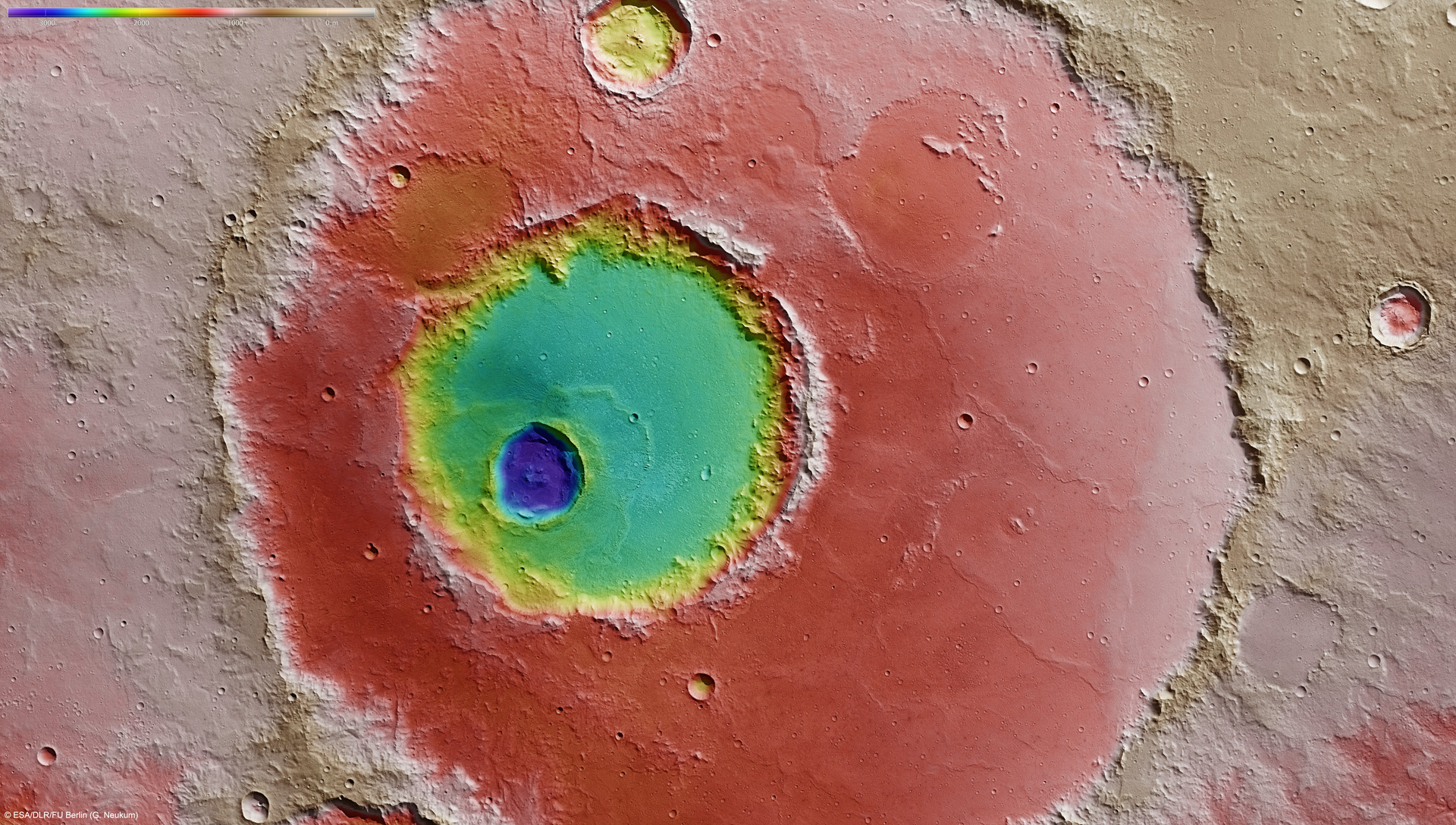 Mars express captures possible traces of water
