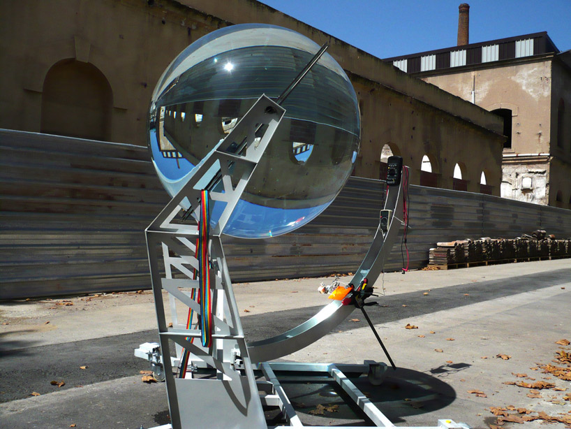 Glass orb that concentrates sunlight up to 10000 times!