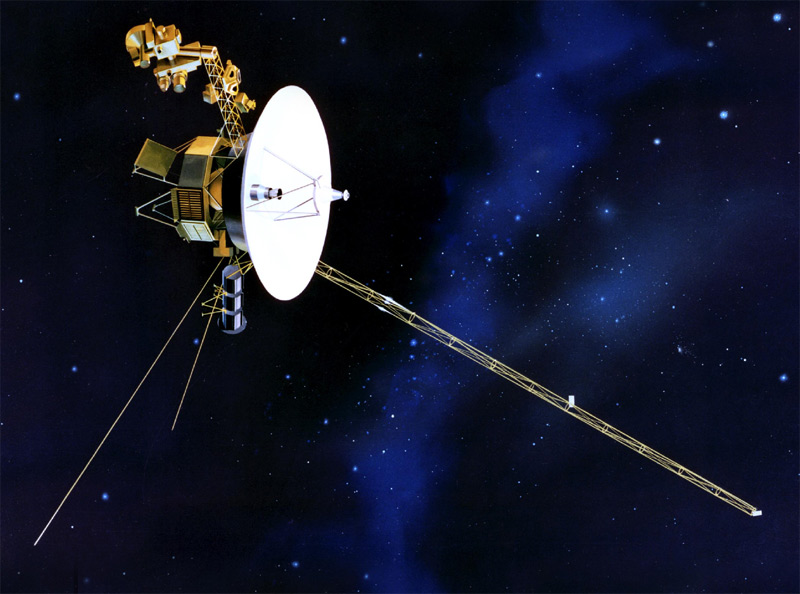 Voyager spacecraft far away from home