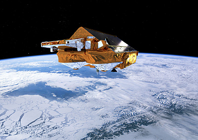 ESA’s Earth Explorer CryoSat mission spacecraft illustrated