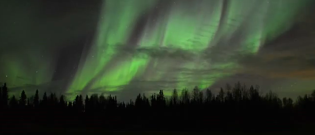 Aurora over Olnes Pond, Alaska (October 8, 2012) – Timelapse