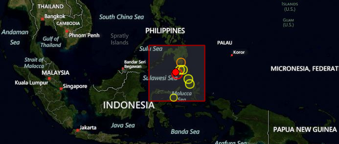 Deep earthquake M 6.0 struck Celebes Sea, Philippines