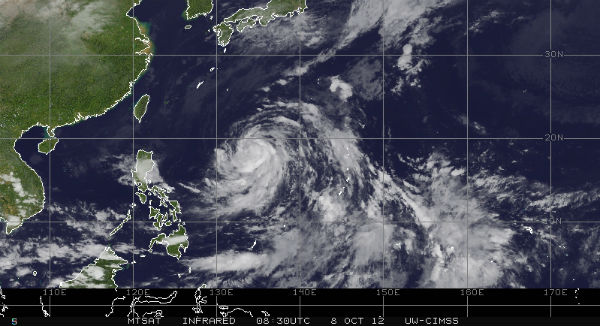 Tropical Storm Prapiroon formed in west Pacific