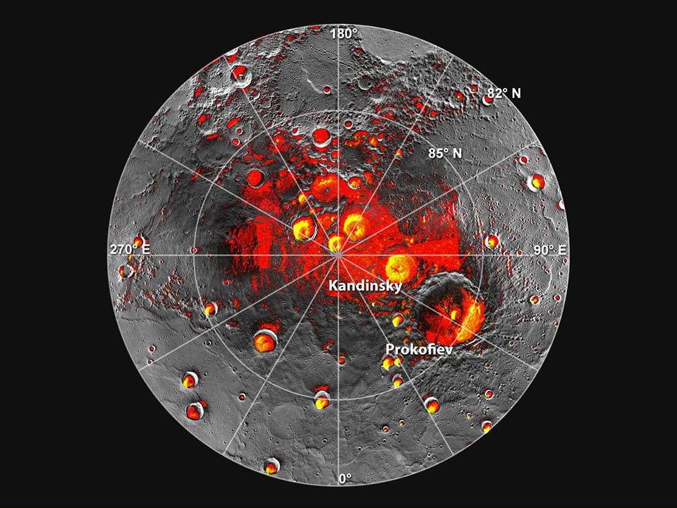 Messenger finds new evidence for ice on Mercury