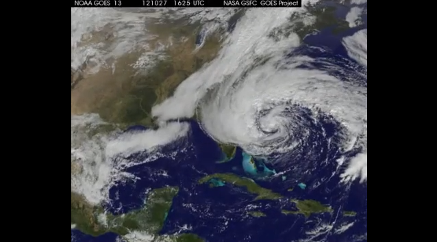 Hurricane Sandy timelapse videos – GOES 13 satellite view