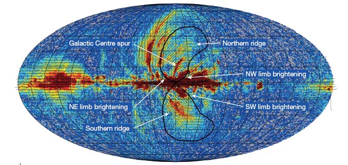 Giant magnetized outflows from our Galactic Center