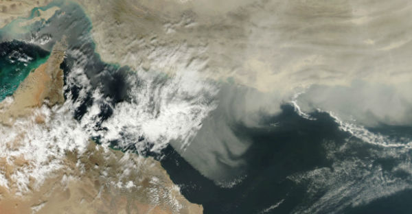 Dust storm over Iran