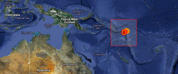 Very strong M 6.7 earthquake hit Santa Cruz Islands