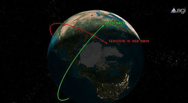 Chinese space debris collides with Russian satellite BLITS
