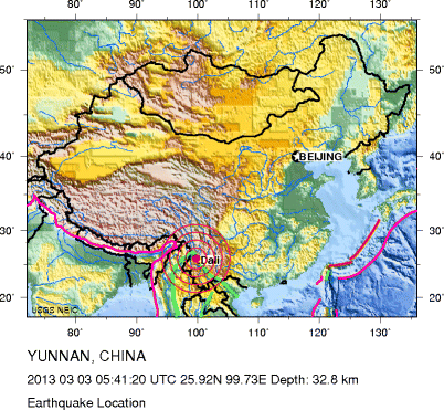 March 3, 2013 - Yunnan, China - M5.5