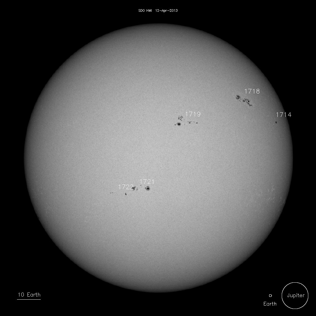 MDI sunspots - April 12, 2013