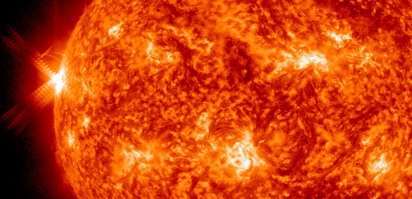 Moderate solar flare measuring M2.2 erupted on April 5, 2013