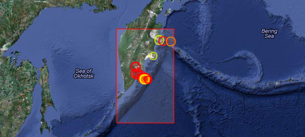 Swarm of strong earthquakes shakes Kamchatka Peninsula