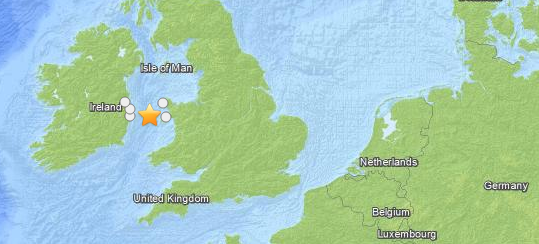 Rare earthquake along the coast of Wales, United Kingdom