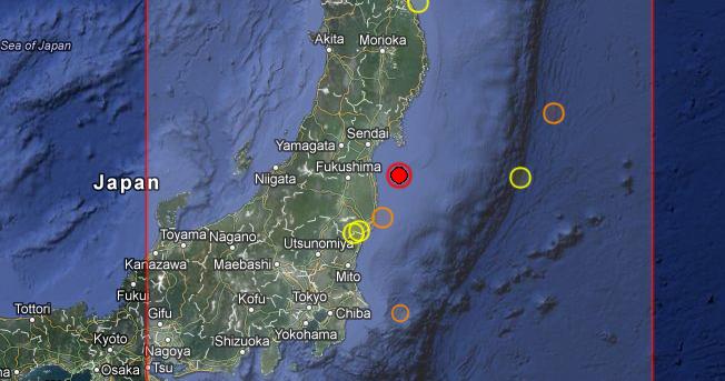 Strong earthquake M 6.1 struck near east coast of Honshu, Japan