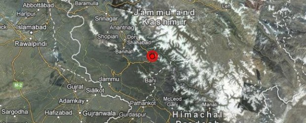 Strong and shallow earthquake M 5.4 struck eastern Kashmir