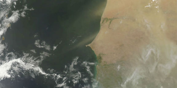 Dust by Senegal River and Cap-Vert Peninsula, West Africa