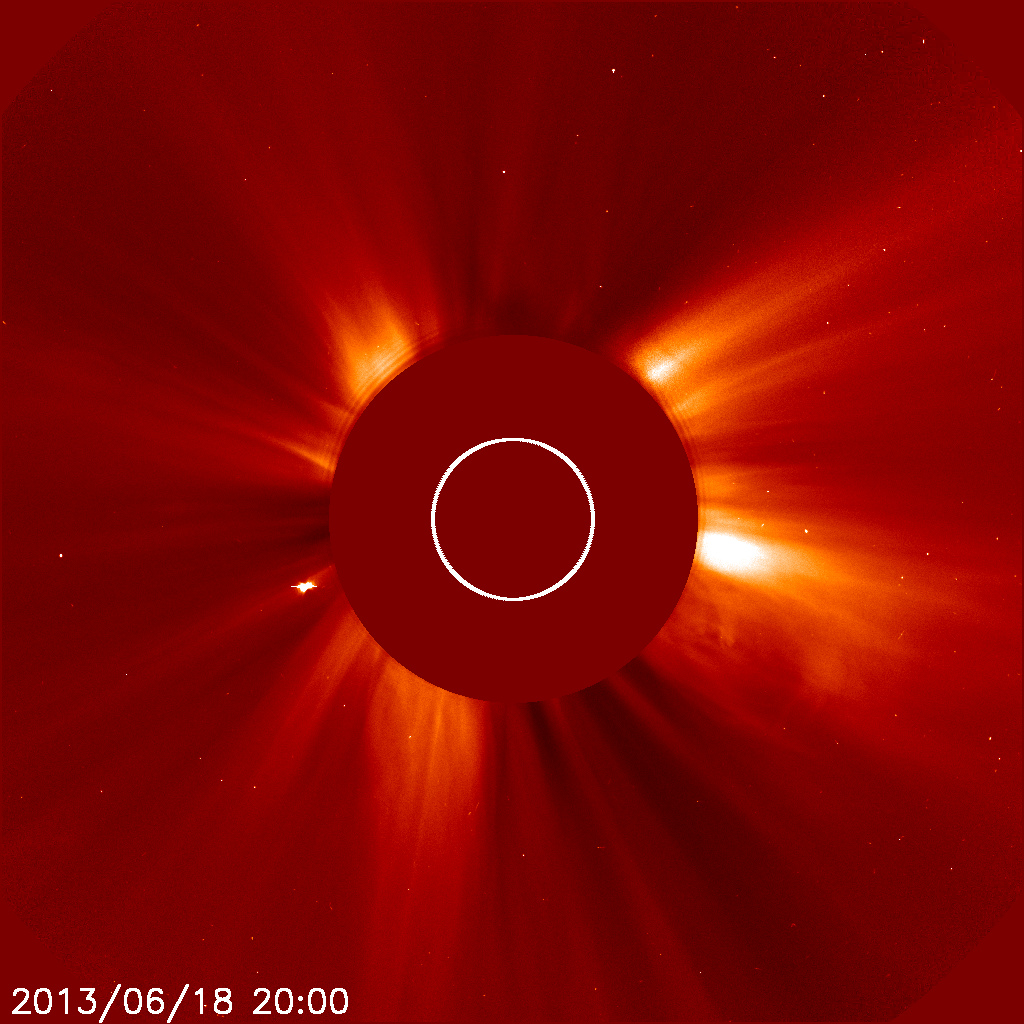SOHO observes an amazing solar eclipse of Jupiter on June 19, 2013