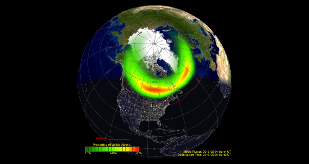 Moderate geomagnetic storm in progress (June 7, 2013)