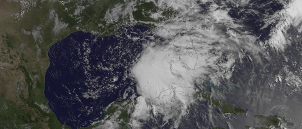 Tropical Storm Andrea tracked by GOES East satellite