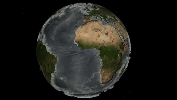 Touring the ocean bottom – Visualization of our planet without water features