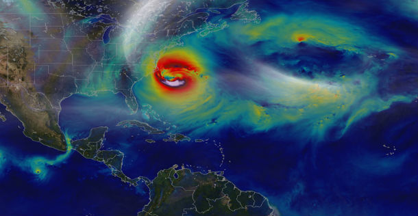 NASA's computer simulation shows track of Hurricane Sandy