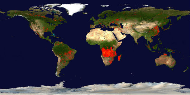 Global 10-day Fire Map: June 30 – July 9, 2013