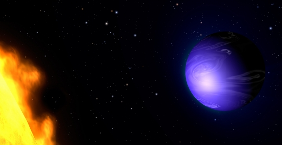 Where it rains glass – Hubble finds a bizarre blue exoplanet