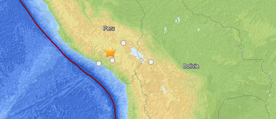 Shallow M6.0 earthquake struck near Sabancaya volcano, southern Peru
