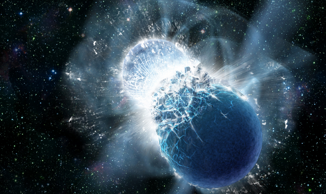 Colliding neutron stars source of all the gold in universe