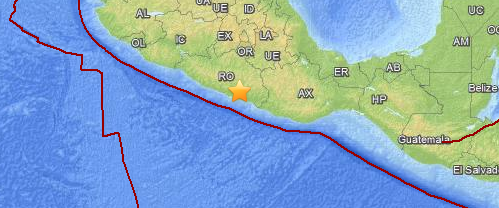 Strong and shallow earthquake M6.2 struck Guerrero, Mexico