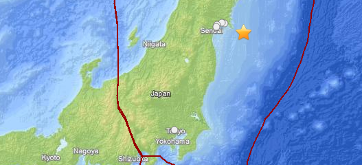Strong earthquake M 6.0 struck near crippled Fukushima Dai-ichi plant