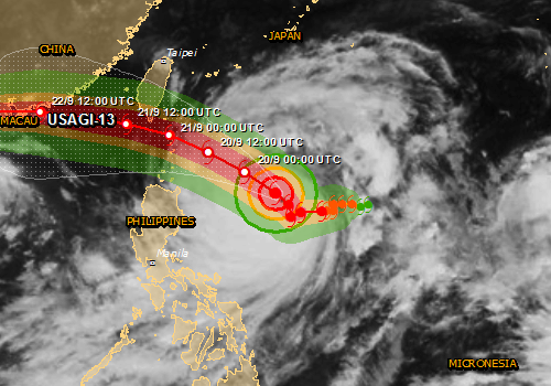 Typhoon Usagi strengthens to Super-Typhoon – approaching Philippines, Taiwan and China