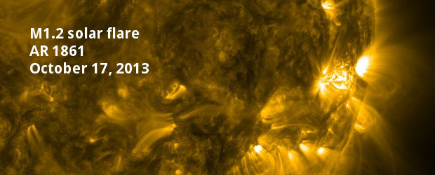 Long duration M1.2 solar flare erupted from Region 1861