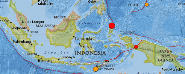 Magnitude 6.3 earthquake struck Halmahera, Indonesia