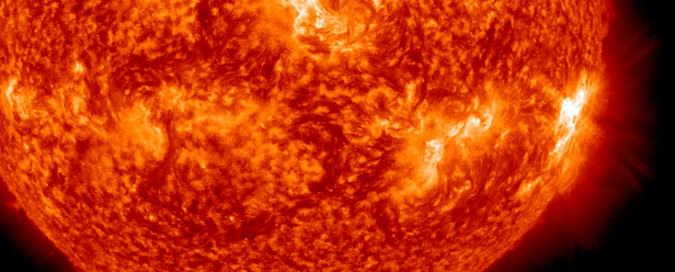 Solar flare reaching X1.0 erupted from southwest limb