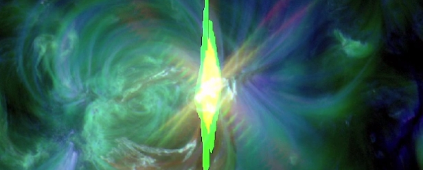 Moderate M3.1 solar flare erupted from AR 1936 located at the center of the disk