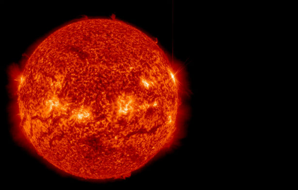 Near X-class solar flare and geomagnetic storm – M9.3