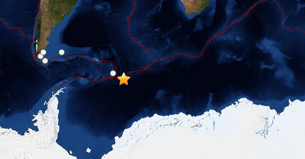 M 6.8 earthquake struck east of South Sandwich Islands