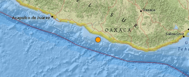 Shallow earthquake M 5.8 recorded in Oaxaca, southwestern Mexico
