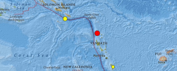 Strong M6.4 earthquake registered off the coast of Vanuatu