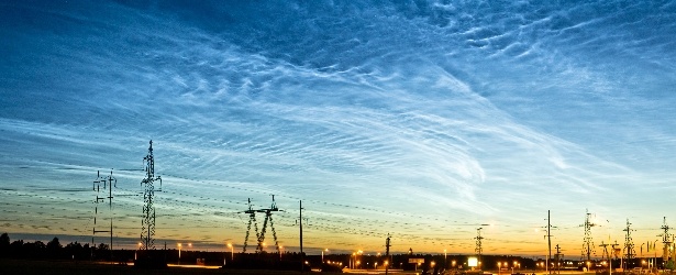 Another outbreak of noctilucent clouds over Europe