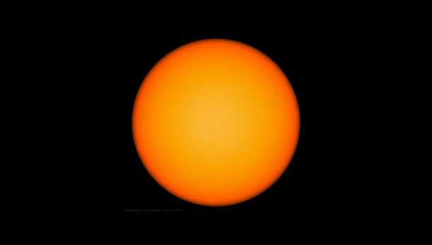 Earth-facing side of the sun without visible sunspots