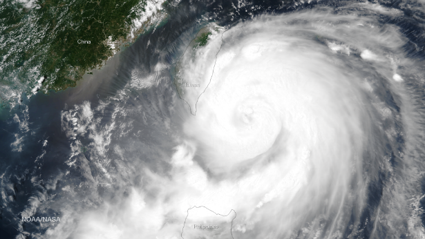 Typhoon Matmo made landfall in Taiwan, tracking toward southeastern China