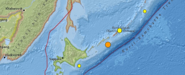 Very strong M6.6 earthquake hit Kuril Islands, Russia
