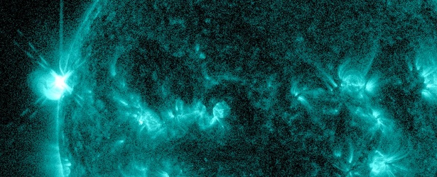 Moderately strong M3.4 solar flare erupted from eastern limb
